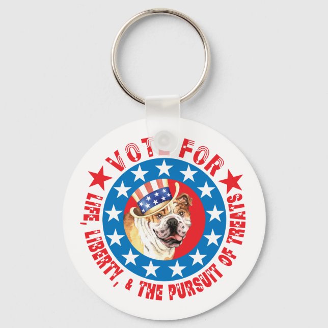 Vote for Bulldog Key Ring (Front)
