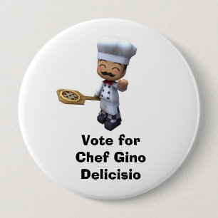 Vote for Chef Gino pin