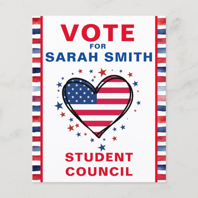 Vote for Class President: HEART Flyer (Front)