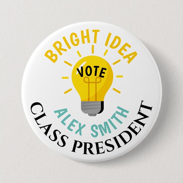 Vote for Class President: Student Council Election 7.5 Cm Round Badge (Front)