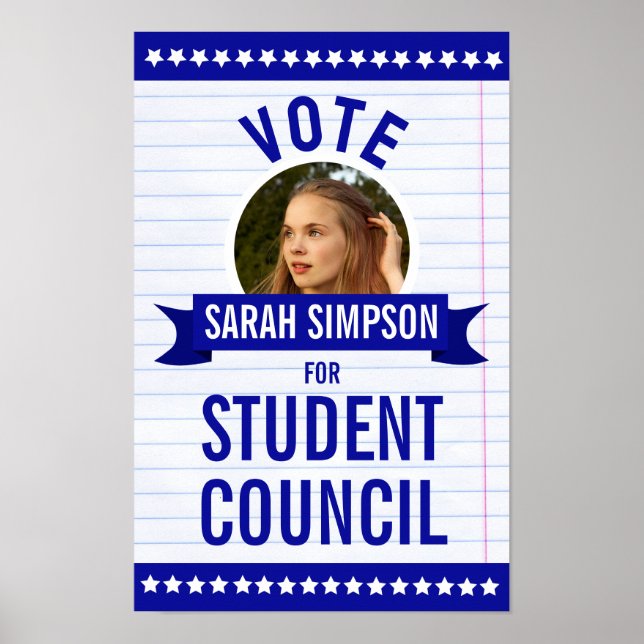 Vote for Class President: Student Council Election Poster (Front)