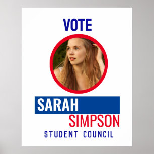 Vote for Class President: Student Council Election Poster