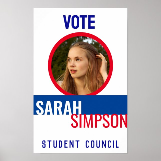 Vote for Class President: Student Council Election Poster (Front)