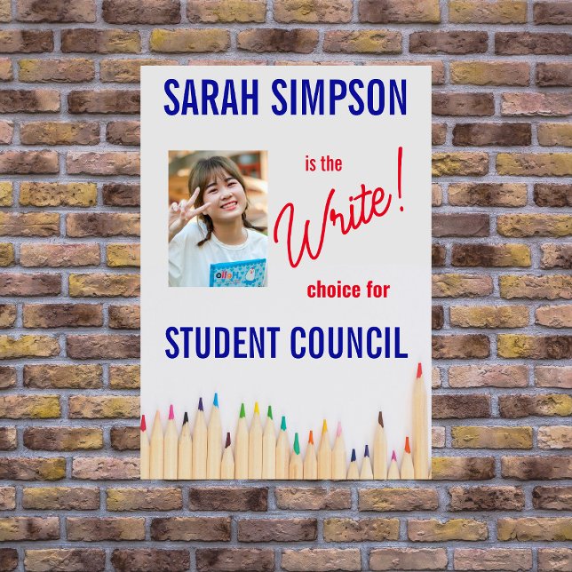 Vote for Class President: Student Council write  Flyer (Creator Uploaded)