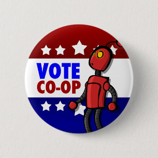 Vote for Co-Op 6 Cm Round Badge