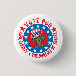 Vote for Dachshund 3 Cm Round Badge