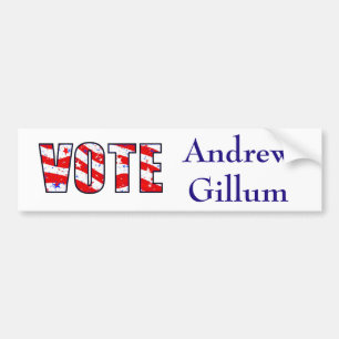 Vote for Democrat Andrew Gillum Bumper Sticker