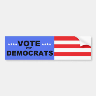 Vote for Democrats bumper stickers