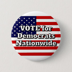 VOTE for Democrats Nationwide  6 Cm Round Badge