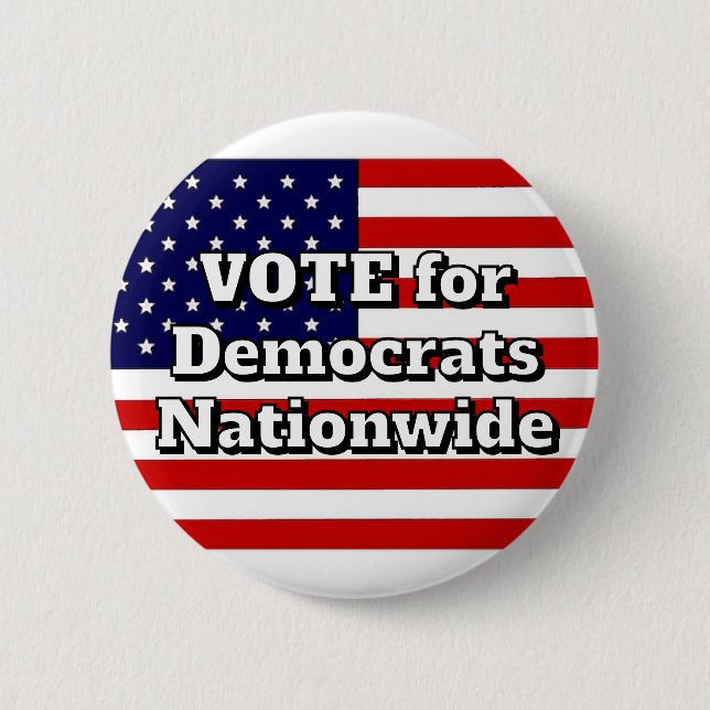 VOTE for Democrats Nationwide  6 Cm Round Badge (Front)