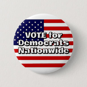 VOTE for Democrats Nationwide  6 Cm Round Badge
