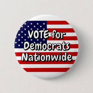 VOTE for Democrats Nationwide  6 Cm Round Badge