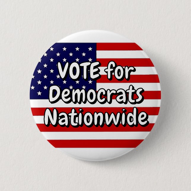 VOTE for Democrats Nationwide  6 Cm Round Badge (Front)