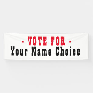 Vote For Election Candidate Banner