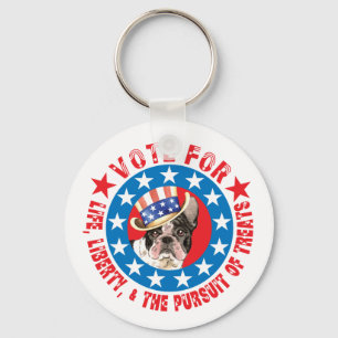 Vote for Frenchie Key Ring