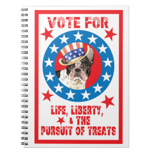 Vote for Frenchie Notebook