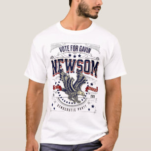 Vote for Gavin Newsom 2028 Eagle Patriotic T-Shirt