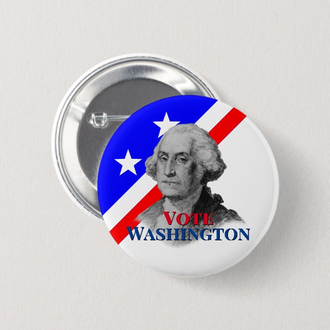 Vote for George Washington 6 Cm Round Badge (Front & Back)