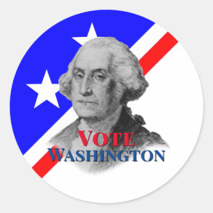 Vote for George Washington Classic Round Sticker