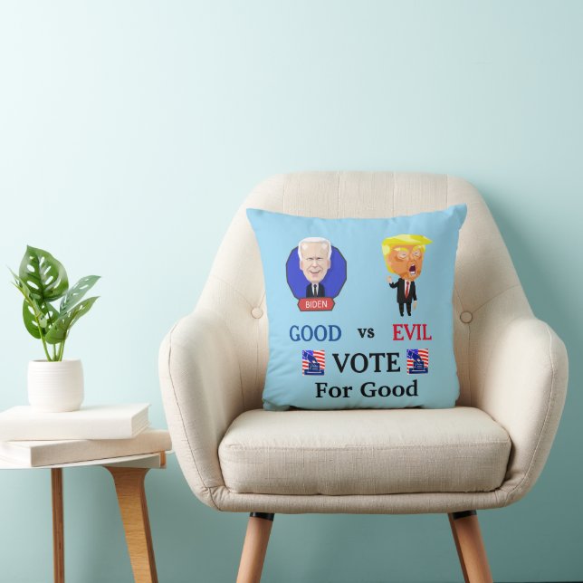 Vote For Good Throw Pillow (Chair)