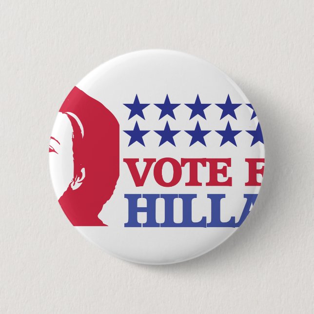 vote for hillary 6 cm round badge (Front)