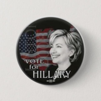 vote for hillary 6 cm round badge