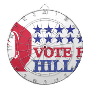 vote for hillary dartboard
