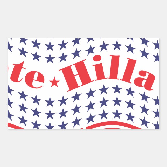 vote for hillary rectangular sticker (Front)