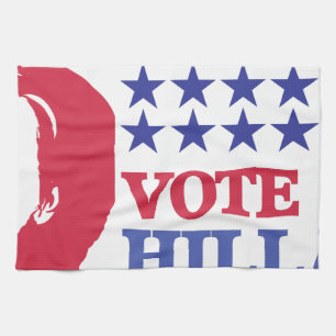 vote for hillary tea towel
