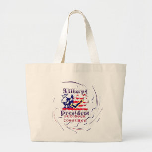 Vote for Hillary USA Stronger Together My Preside Large Tote Bag