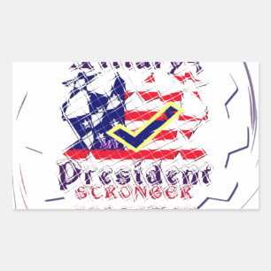 Vote for Hillary USA Stronger Together  My Preside Rectangular Sticker
