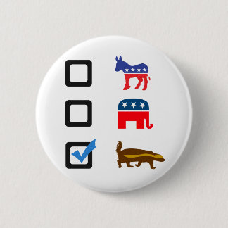 Vote for Honey Badger 6 Cm Round Badge
