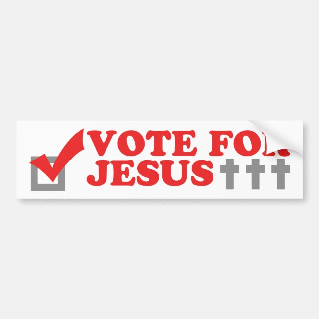 Vote For Jesus Bumper Sticker (Front)