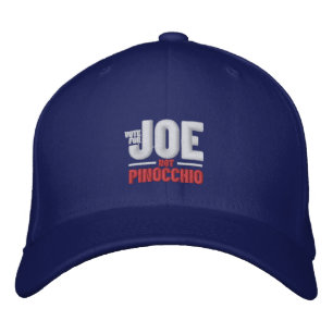 Vote for Joe Not Pinocchio Embroidered Hat