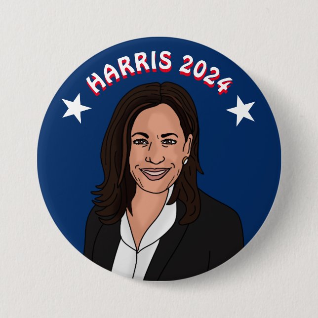 Vote for Kamala Harris 2024 7.5 Cm Round Badge (Front)
