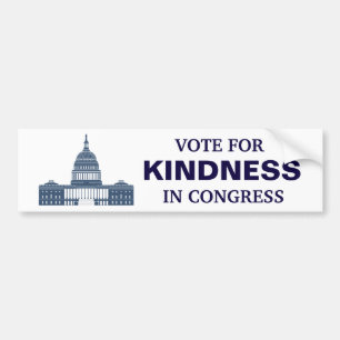 Vote for Kindness in Congress Bumper Sticker
