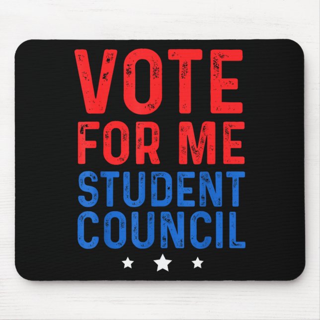 Vote For Me Student Council  Mouse Mat (Front)