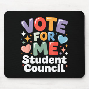 Vote For Me Student Council Vibes School Election Mouse Mat