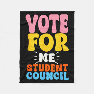 Vote For Me Student Council Youth Cool School Elec Fleece Blanket
