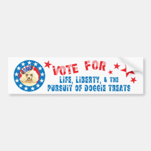 Vote for Miniature Poodle Bumper Sticker