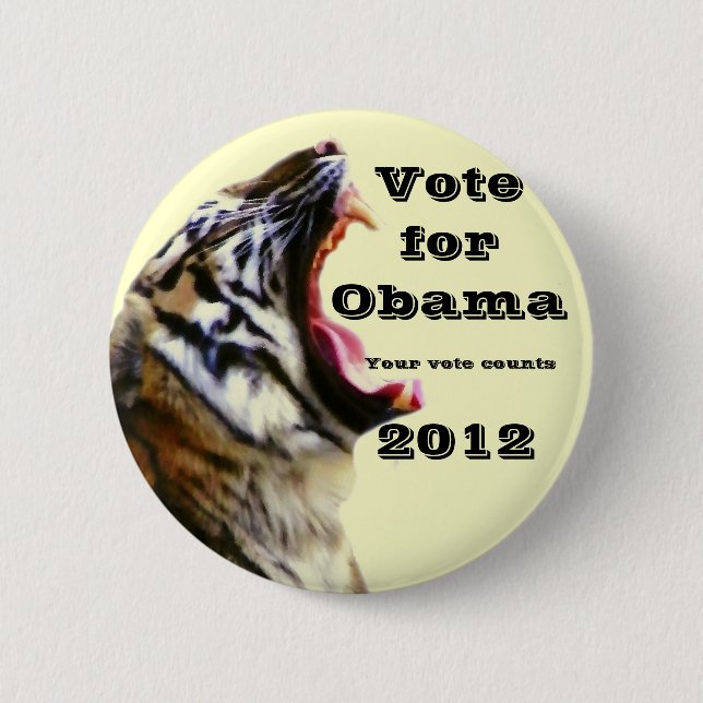 Vote for Obama 2012_ 6 Cm Round Badge (Front)
