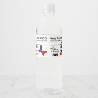 Vote for Pablo Carrasco Water Bottle Label