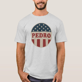 Vote for Pedro Classic Retro American Voter Button T-Shirt