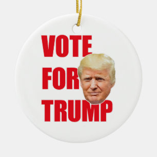 Vote for trump ceramic tree decoration