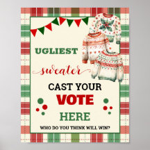 Vote for Ugliest Christmas Sweater Sign
