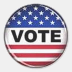 VOTE FOR YOUR CANDIDATE.... CLASSIC ROUND STICKER