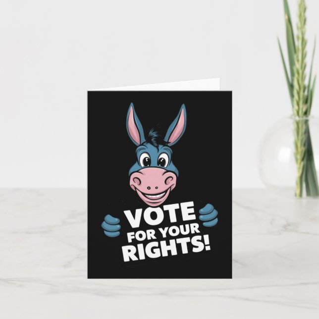 Vote For Your Rights! Sticker  Card (Front)