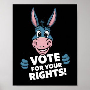 Vote For Your Rights! Sticker Poster