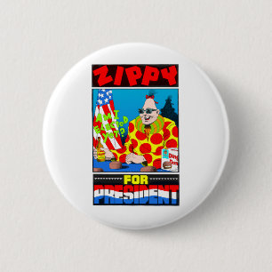 Vote For Zippy 6 Cm Round Badge