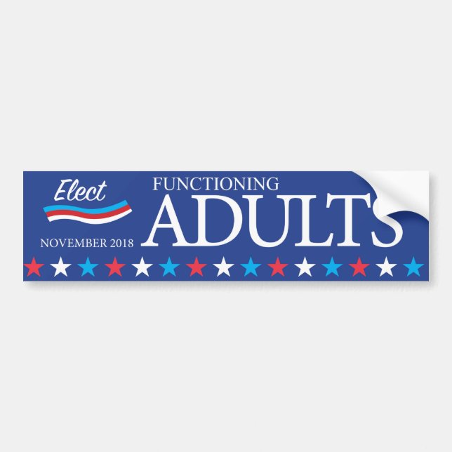 Vote Functioning Adults Bumper Sticker (Front)